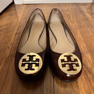 Tory Burch Burgundy Flats
